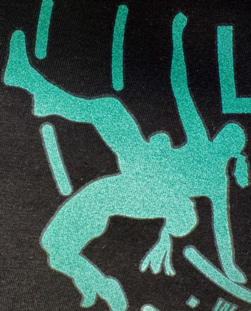 WRESTLE LIKE A GIRL Teal Mattalic  Heat Press T Shirt - Image 2